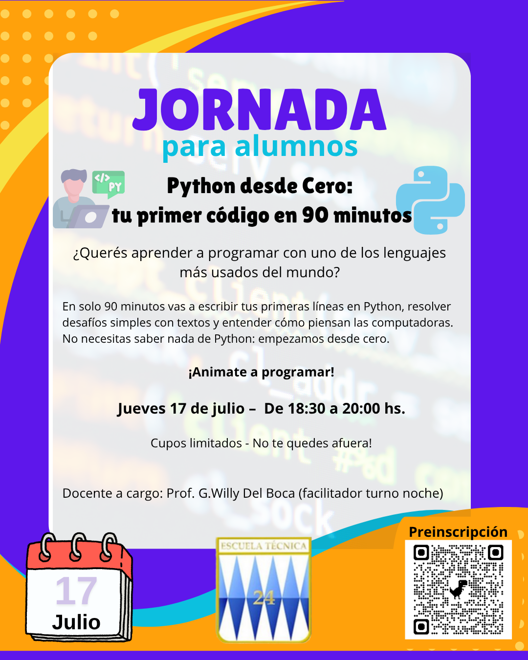 Placa Jornada Python julio 2025