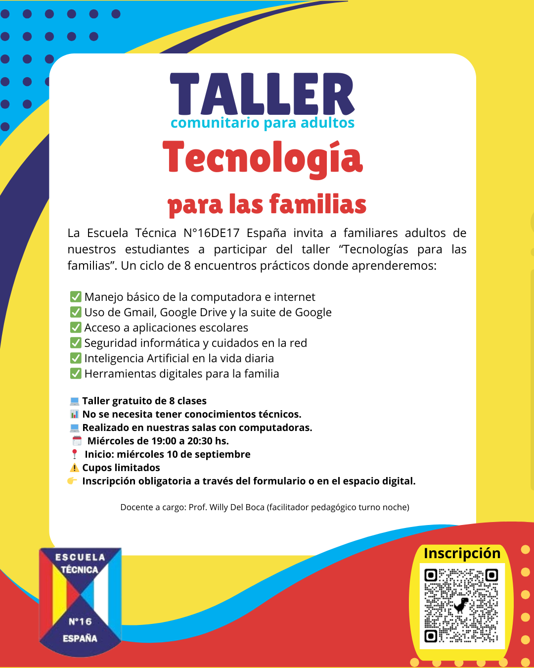 Placa Taller TecnoFamiliar